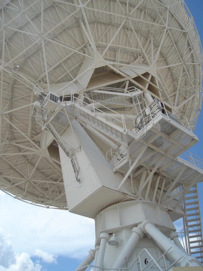 close up parabolic dish