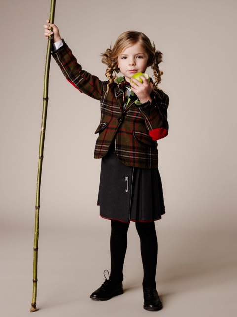 Old-Skool-style-kilt-skirt-and-plaid-jacket-from-Delunas-Kids-for-fall-winter-2013